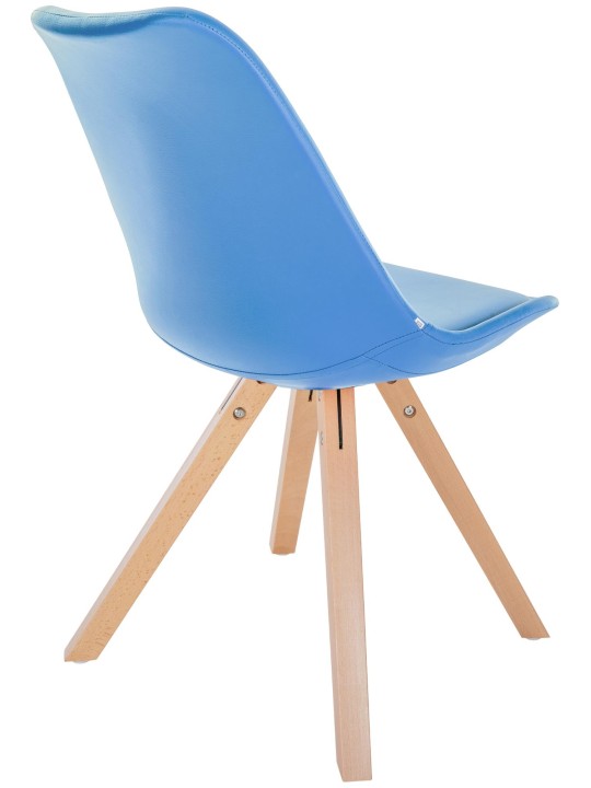 Silla Sofia polipiel Cuadrada, azul claro Silla Sofia polipiel Cuadrada, azul claro