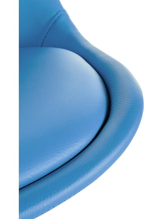 Silla Sofia polipiel Cuadrada, azul claro Silla Sofia polipiel Cuadrada, azul claro