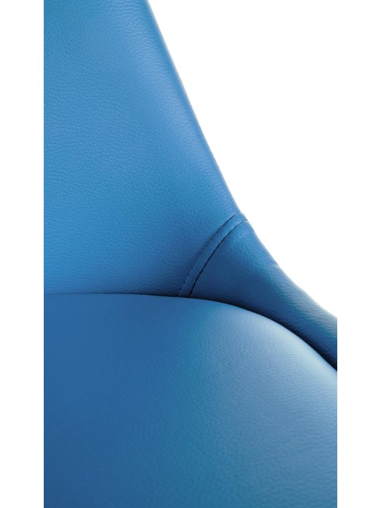 Silla Sofia polipiel Cuadrada, azul claro Silla Sofia polipiel Cuadrada, azul claro