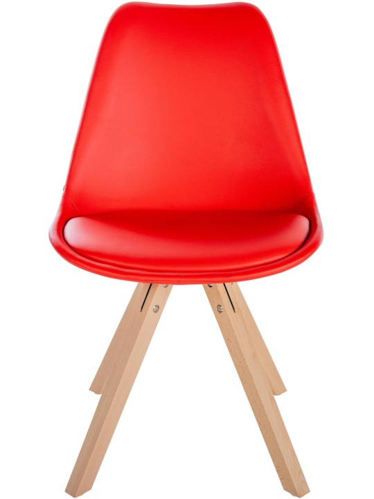 Silla Sofia polipiel Cuadrada, rojo Silla Sofia polipiel Cuadrada, rojo