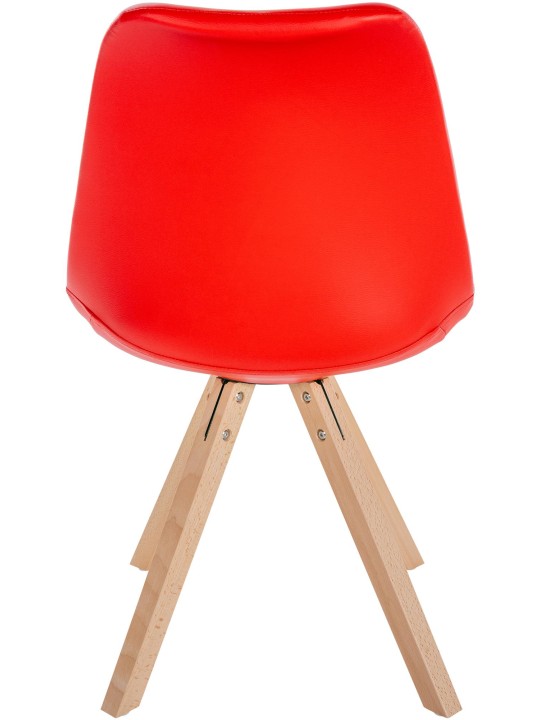 Silla Sofia polipiel Cuadrada, rojo Silla Sofia polipiel Cuadrada, rojo