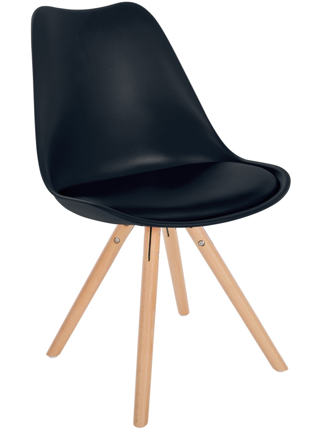 Silla Sofia Plastico Redonda, negro