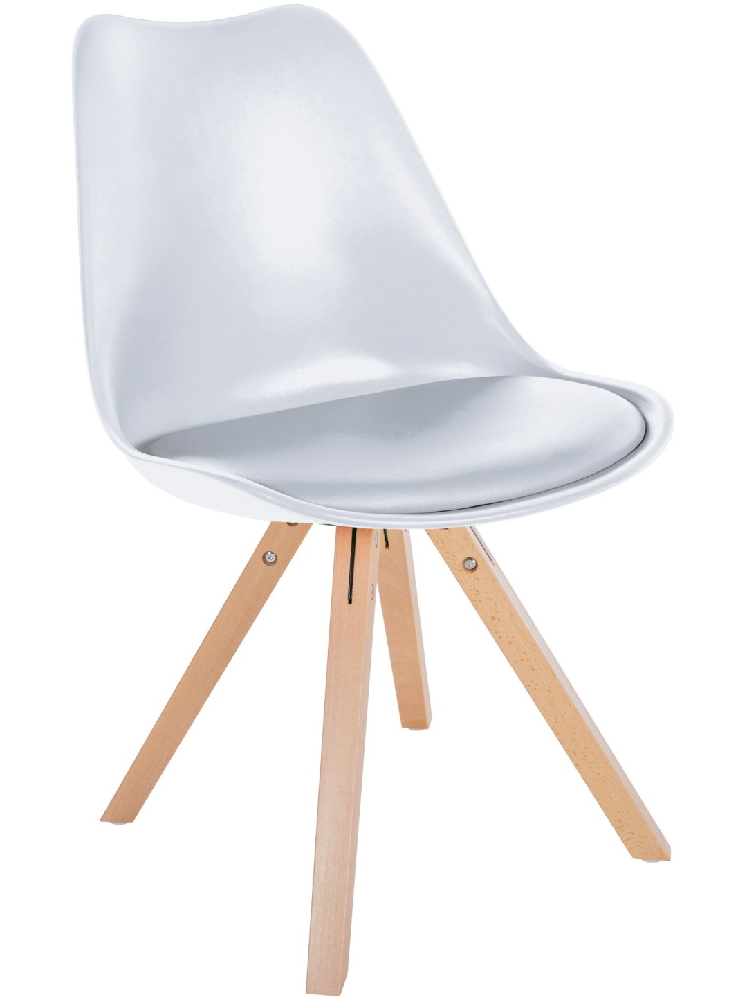 Silla Sofia Plastico Cuadrada, blanco