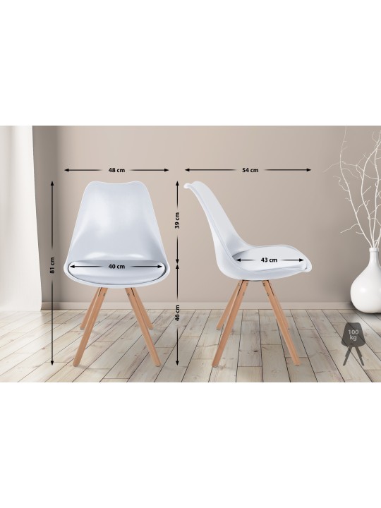 Silla Sofia Plastico Redonda, blanco Silla Sofia Plastico Redonda, blanco
