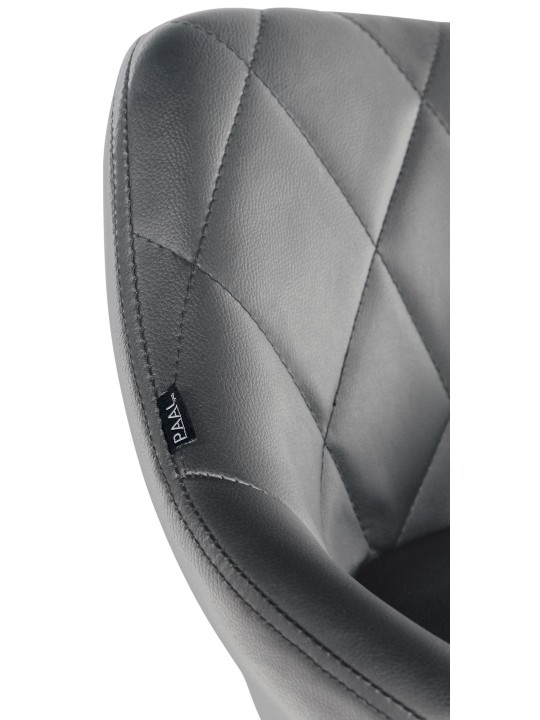 Taburete de trabajo Lazio piel sintética, gris