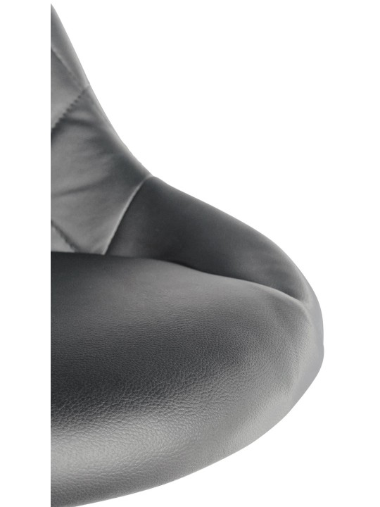 Taburete de trabajo Lazio piel sintética, gris