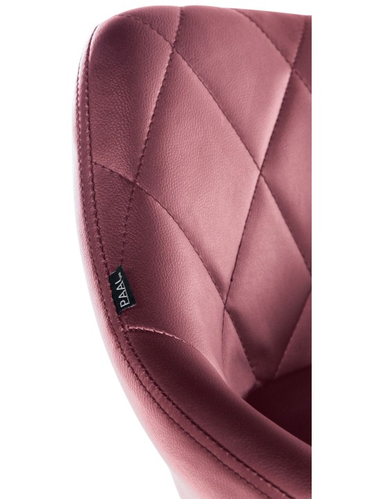 Taburete de trabajo Lazio piel sintética, burdeos