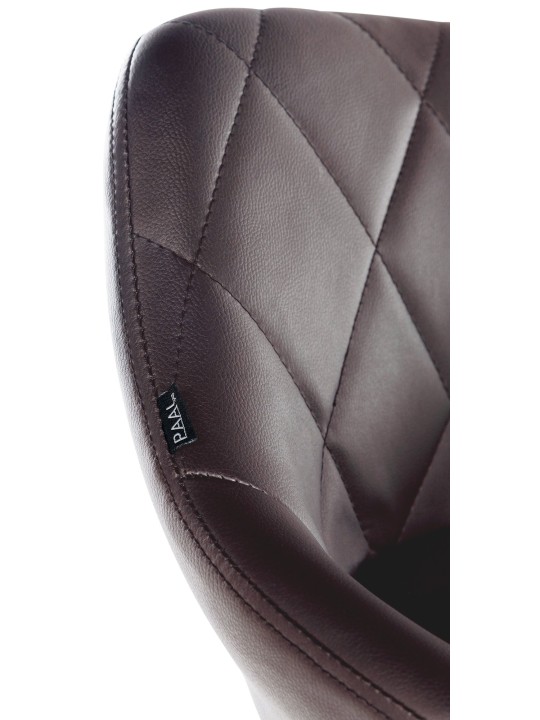 Taburete de trabajo Lazio piel sintética, marrón