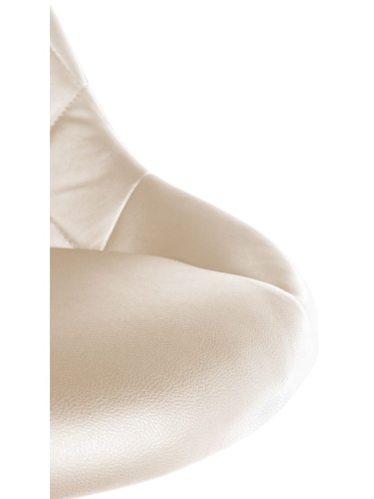 Taburete de trabajo Lazio piel sintética, crema