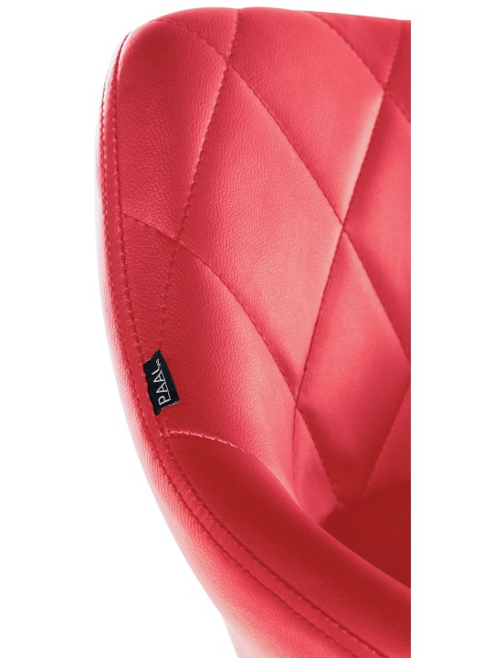 Taburete de trabajo Lazio piel sintética, rojo