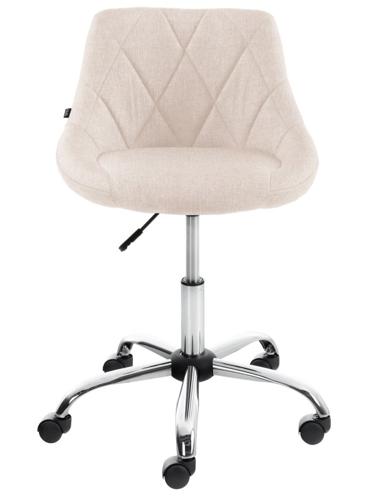 Taburete de trabajo tela Lazio, crema