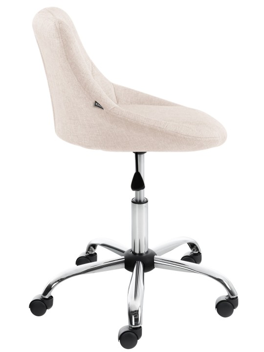 Taburete de trabajo tela Lazio, crema