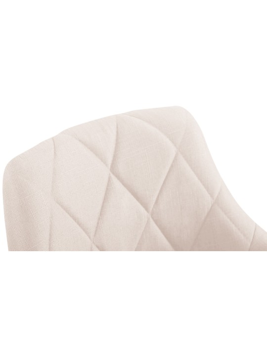 Taburete de trabajo tela Lazio, crema