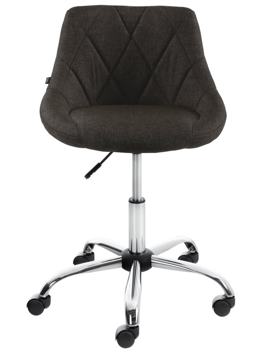 Taburete de trabajo tela Lazio, gris oscuro