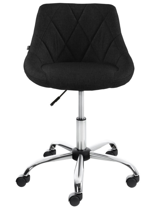 Taburete de trabajo tela Lazio, negro Taburete de trabajo tela Lazio, negro