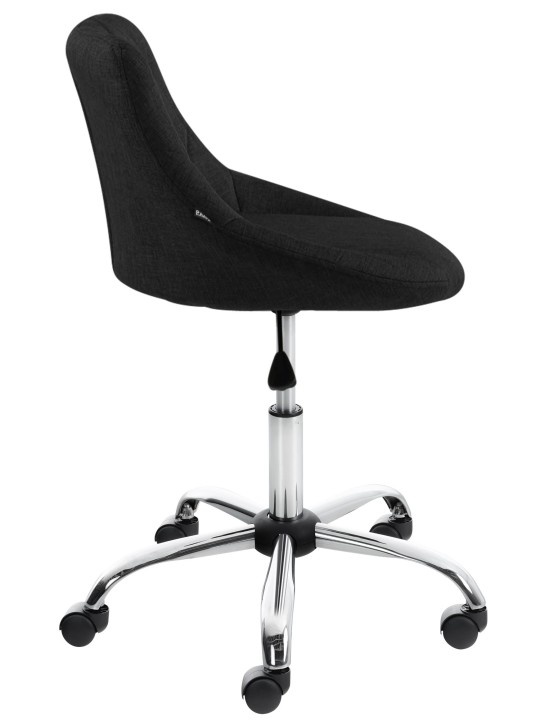 Taburete de trabajo tela Lazio, negro Taburete de trabajo tela Lazio, negro