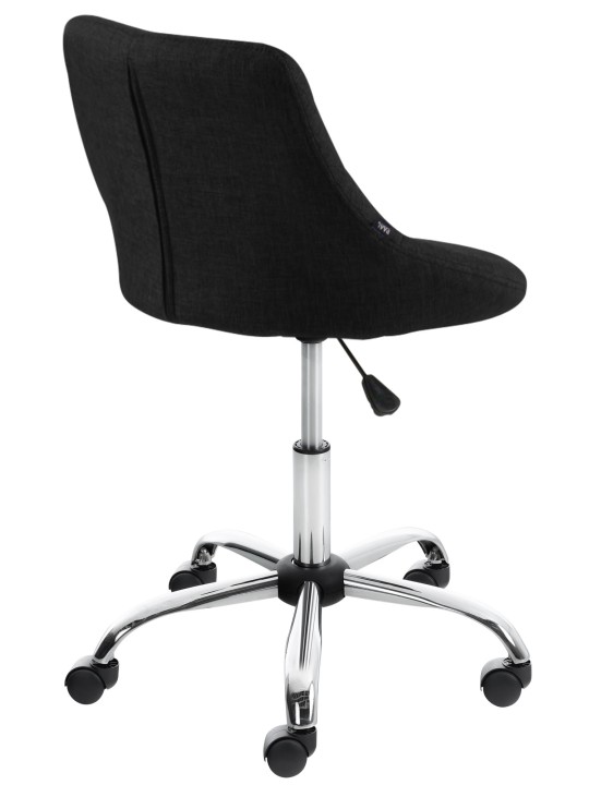 Taburete de trabajo tela Lazio, negro Taburete de trabajo tela Lazio, negro