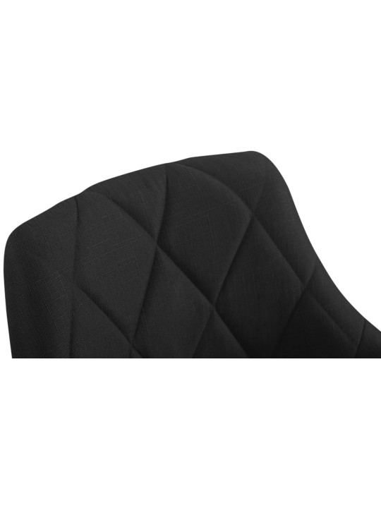 Taburete de trabajo tela Lazio, negro Taburete de trabajo tela Lazio, negro