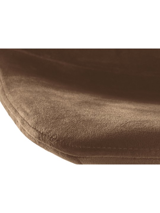 Taburete de bar Divo terciopelo cromado, marrón