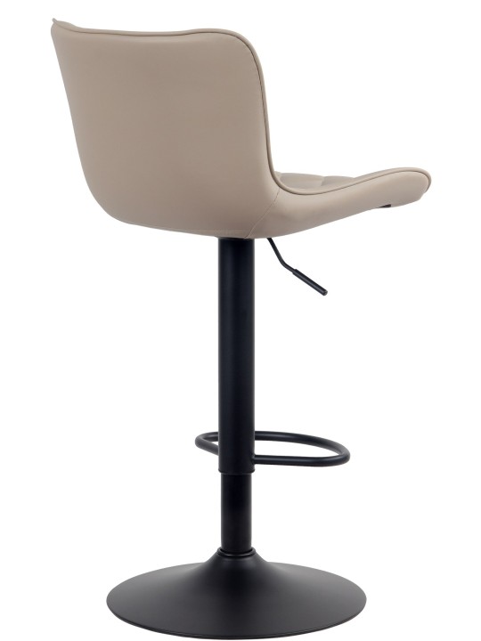 Taburete de bar Emma piel sintética, crema Taburete de bar Emma piel sintética, crema