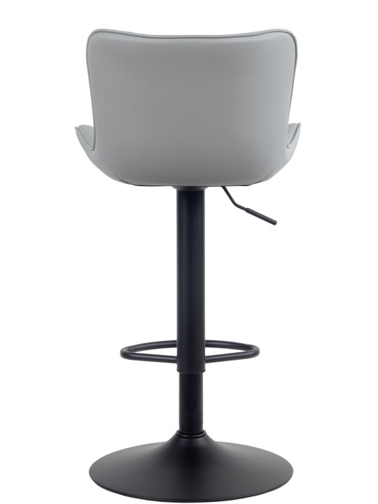 Taburete de bar Emma piel sintética, gris