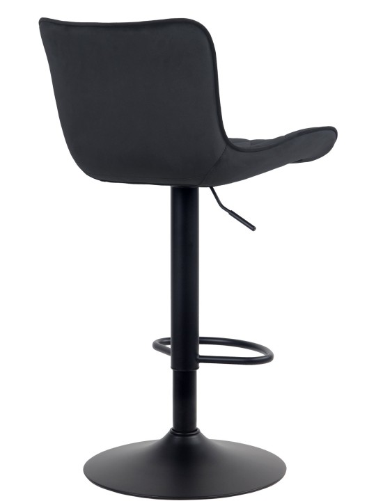 Taburete de bar Emma terciopelo, negro Taburete de bar Emma terciopelo, negro