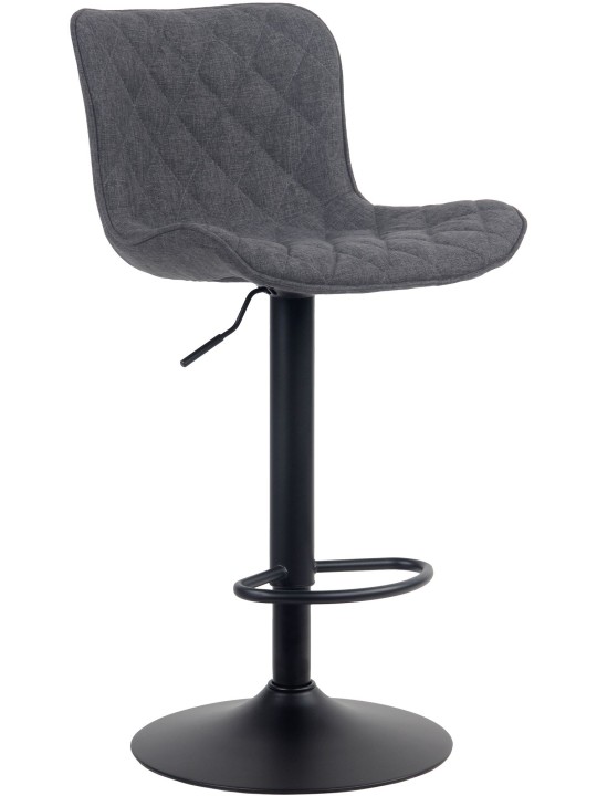 Taburete de bar Emma tela, negro Taburete de bar Emma tela, negro