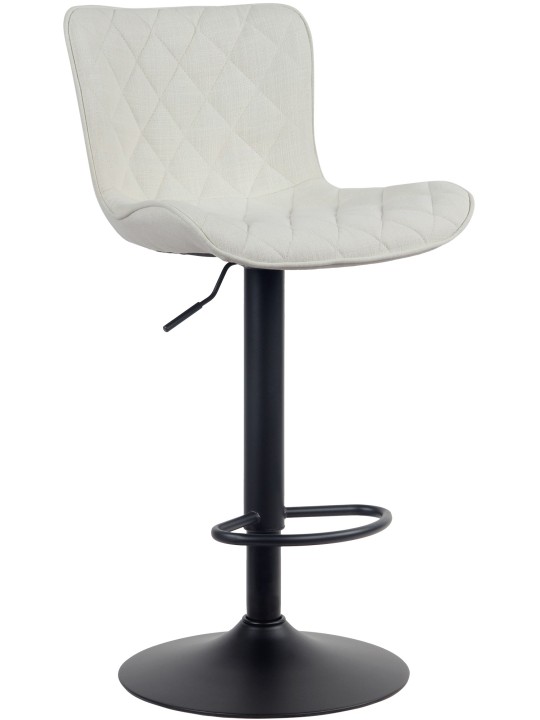 Taburete de bar Emma tela, crema