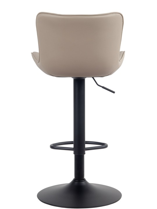 Juego de 2 taburetes de bar Emma de piel sintética, crema