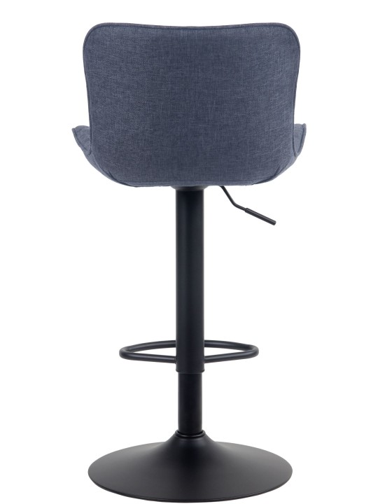 Juego de 2 taburetes de bar Emma tela, azul