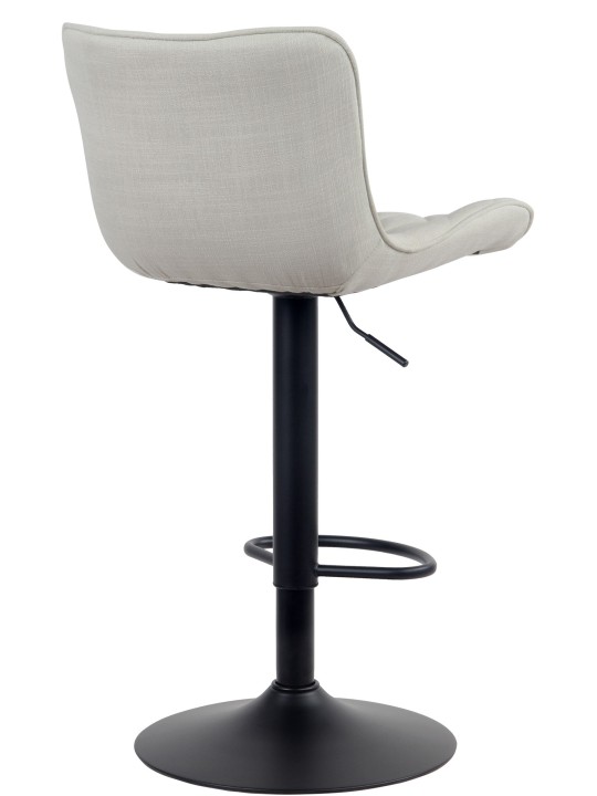 Juego de 2 taburetes de bar Emma tela, crema