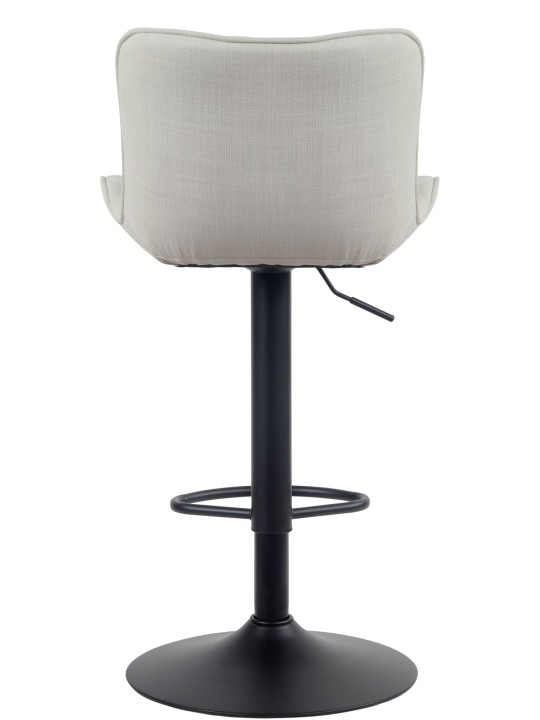 Juego de 2 taburetes de bar Emma tela, crema