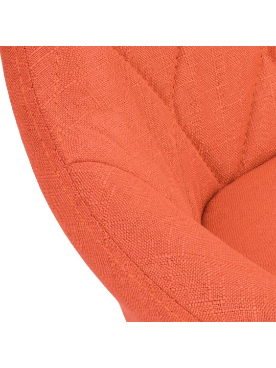 Taburete de bar Lazio tela cromo, naranja Taburete de bar Lazio tela cromo, naranja