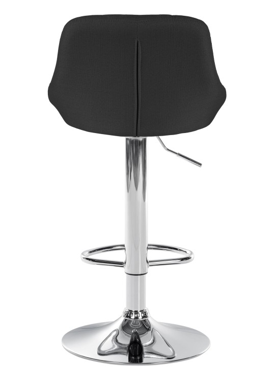 Taburete de bar Lazio tela cromo, negro Taburete de bar Lazio tela cromo, negro