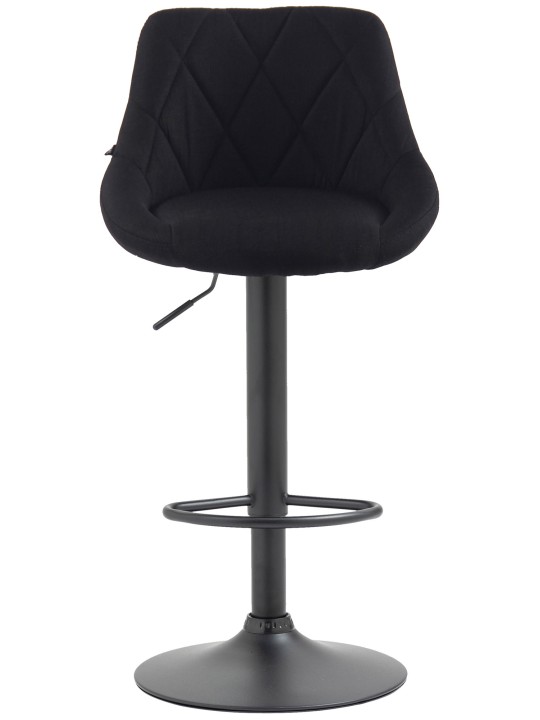 Taburete de bar Lazio tela, negro