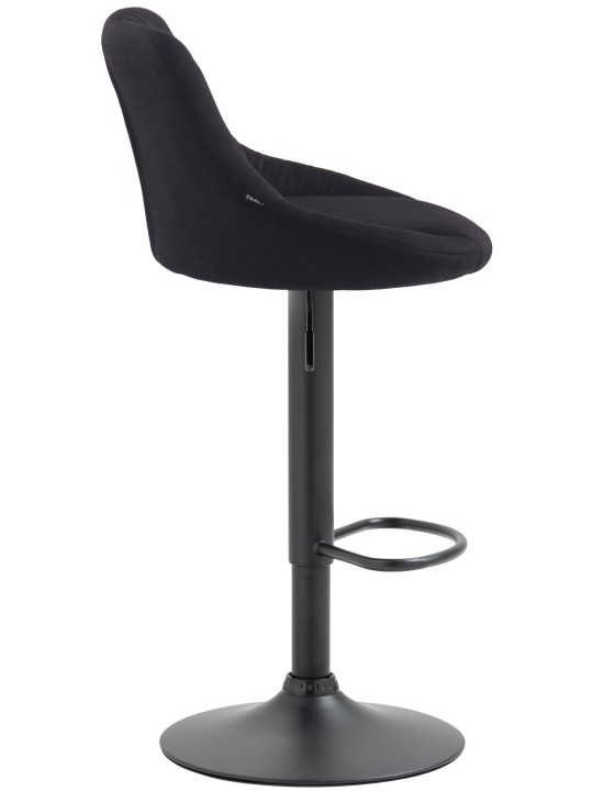 Taburete de bar Lazio tela, negro