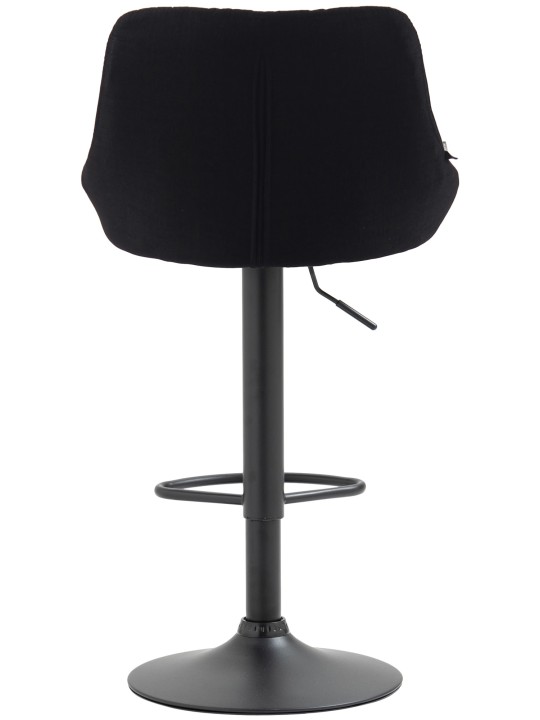 Taburete de bar Lazio tela, negro