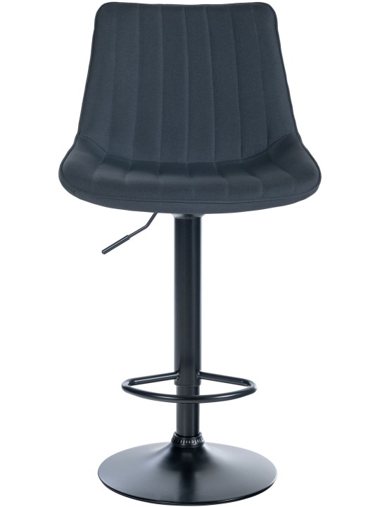 Taburete de bar Toni tela, gris oscuro