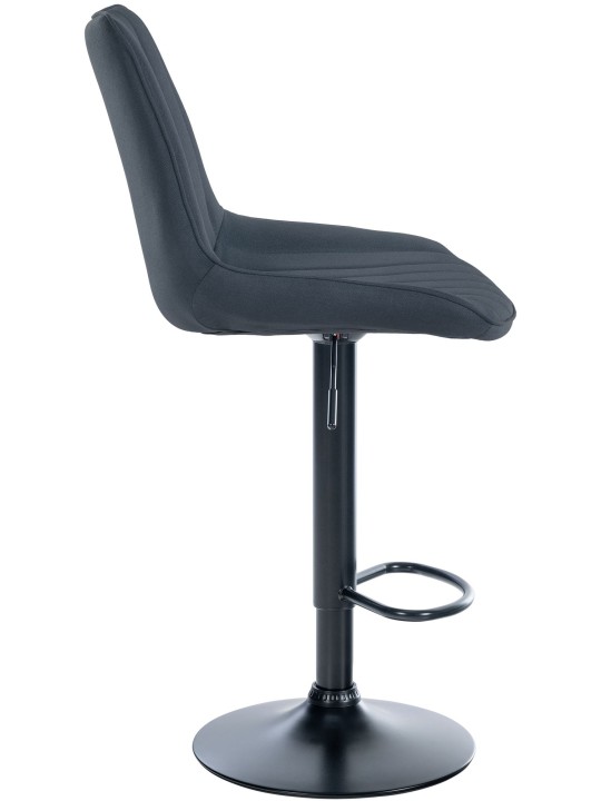Taburete de bar Toni tela, gris oscuro