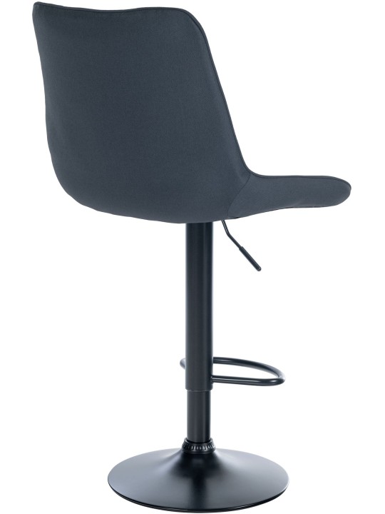 Taburete de bar Toni tela, gris oscuro