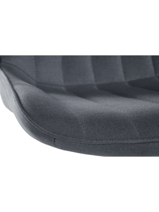 Taburete de bar Toni tela cromo, gris