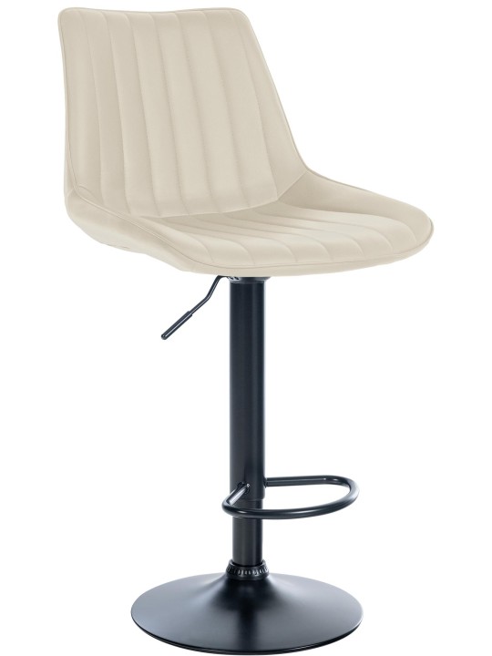 Taburete de bar Toni símil piel, crema Taburete de bar Toni símil piel, crema