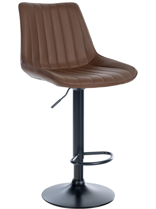 Taburete de bar Toni símil piel, marrón