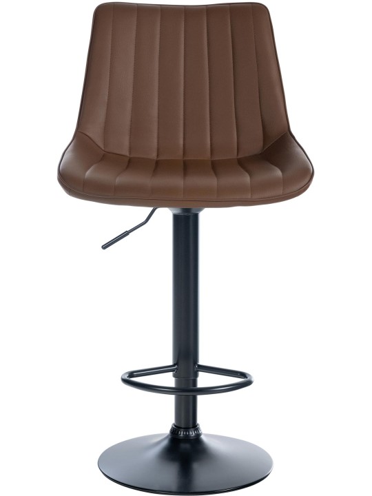 Taburete de bar Toni símil piel, marrón