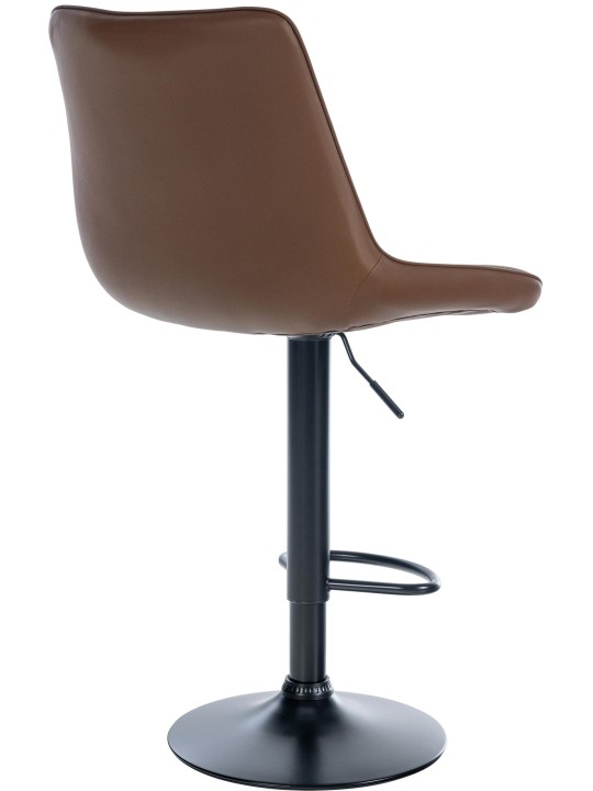 Taburete de bar Toni símil piel, marrón