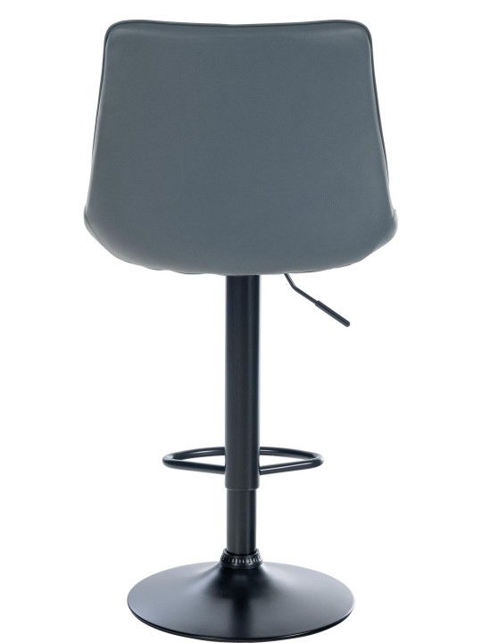 Taburete de bar Toni símil piel, gris