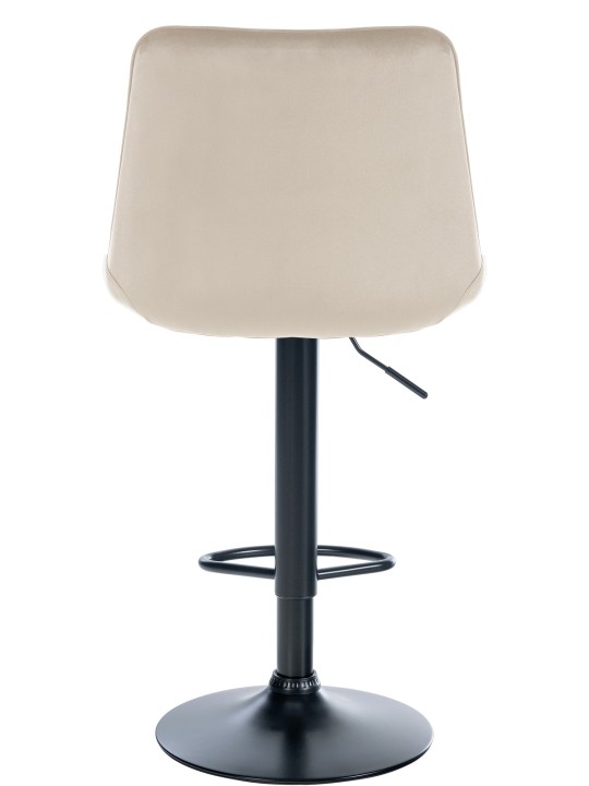 Taburete de bar Toni terciopelo, crema