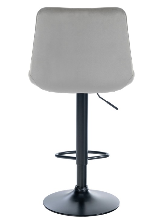 Taburete de bar Toni terciopelo, gris