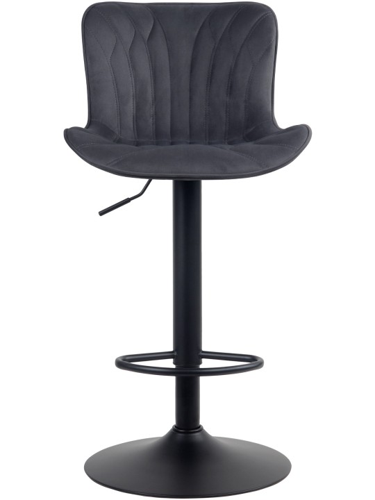 Taburete de bar Linus terciopelo, negro