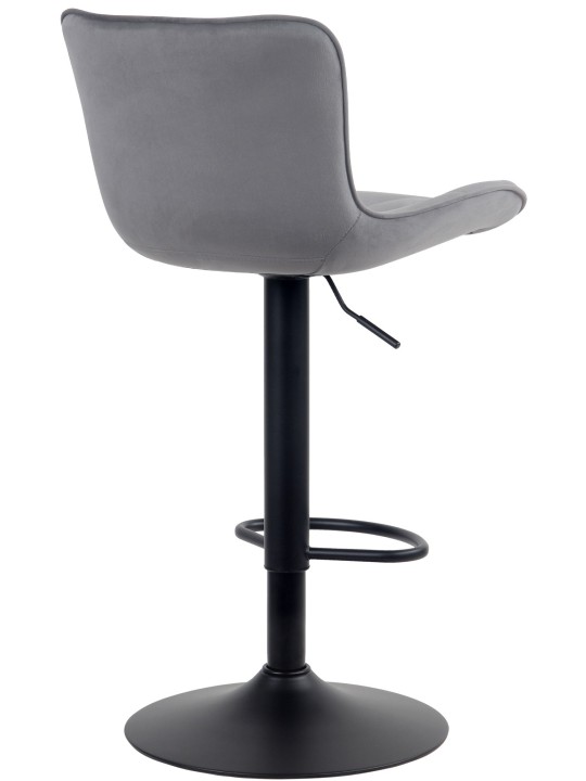 Taburete de bar Linus terciopelo, gris oscuro
